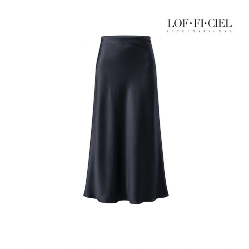 กระโปรงทรงเอ ผู้หญิง เฉพาะตัวกระโปรง ยาว 33 นิ้ว สีดำ LOF-FI-CIEL